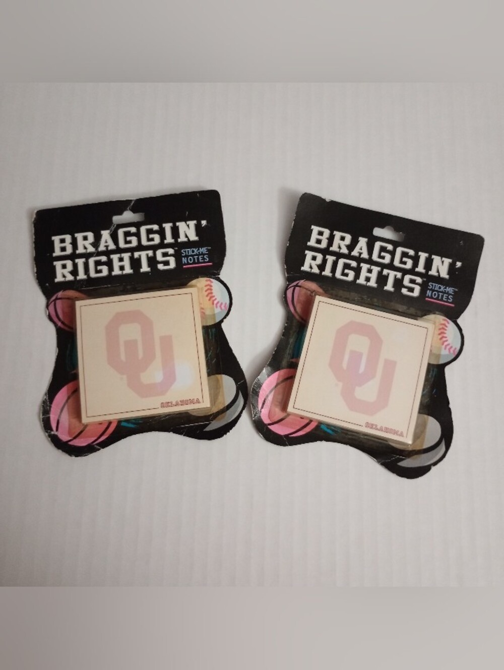 Braggin' Rights OU Stick-Me Notes University Of Oklahoma - 2 Packs Of 75 Notes